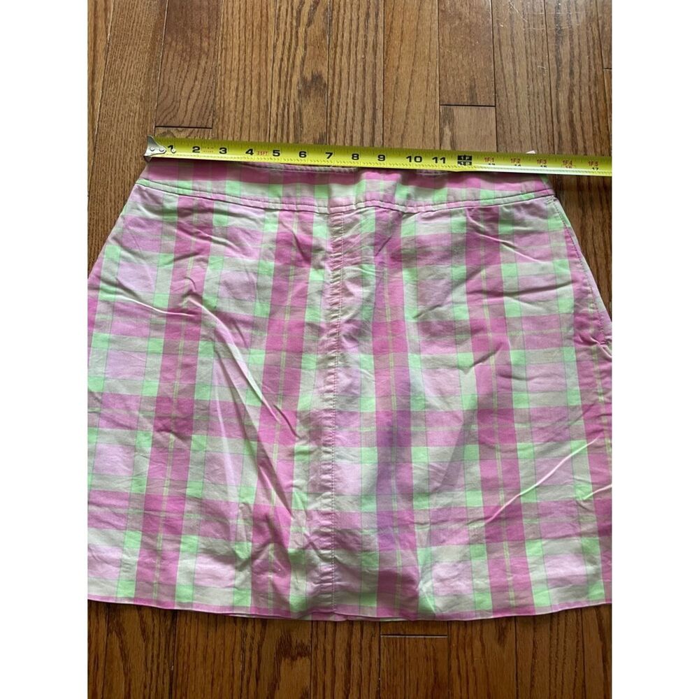 Lilly Pulitzer Pink Green Plaid Skort Women’s Sz 6 - Picture 4 of 10